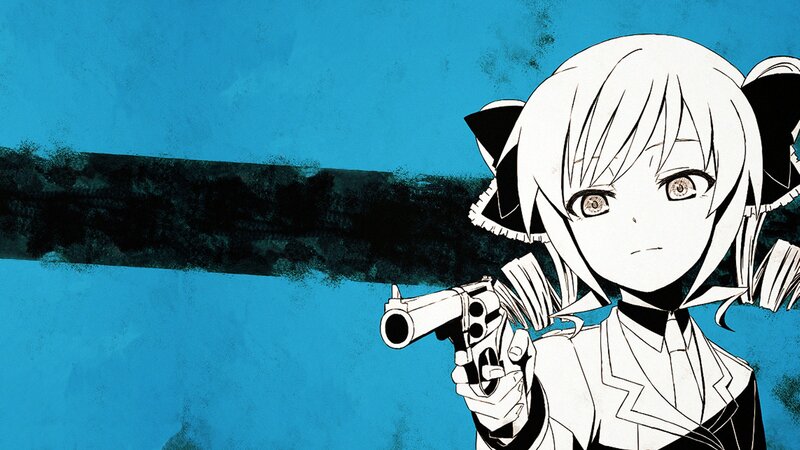 anime girl with gun