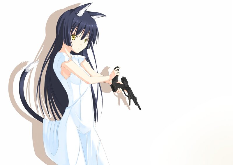 anime girl with gun