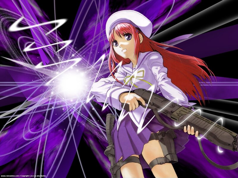 Anime girl with gun