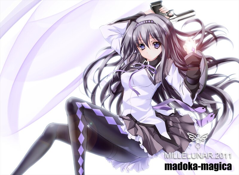 anime girl with gun