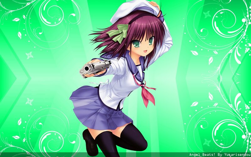 anime girl with gun