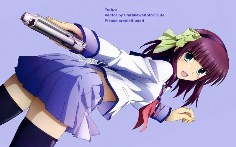 Anime girl with gun