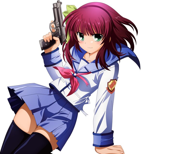 anime girl with gun