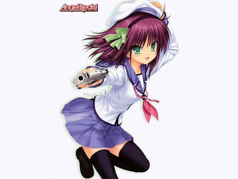 Anime girl with gun
