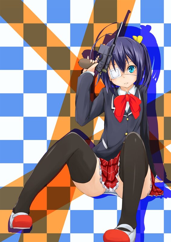 anime girl with gun