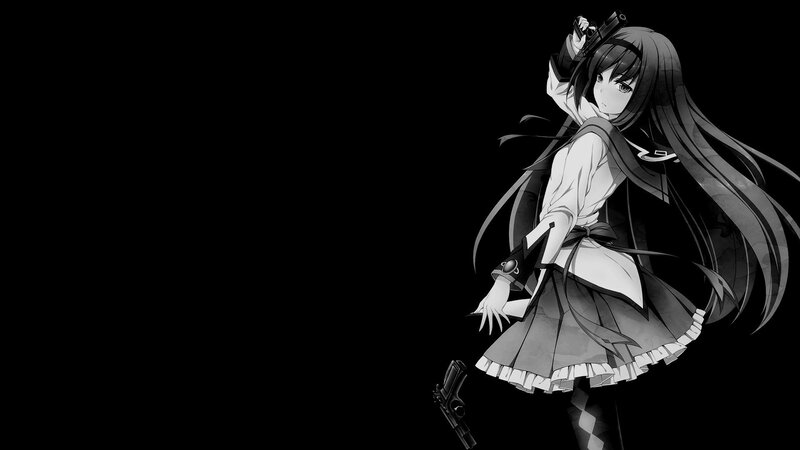 anime girl with gun