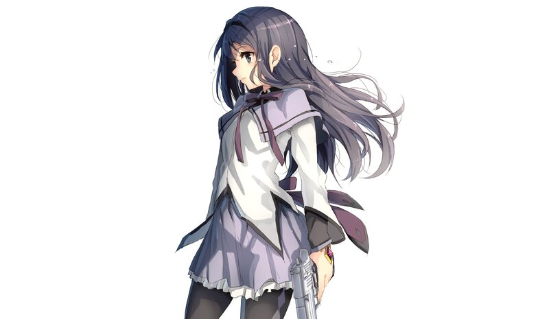 anime girl with gun