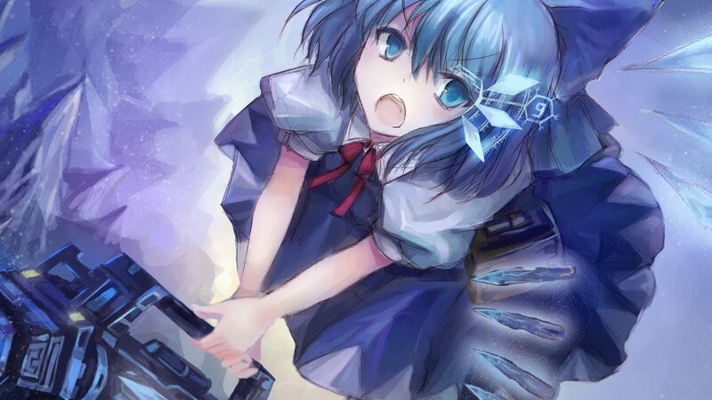 anime girl with gun