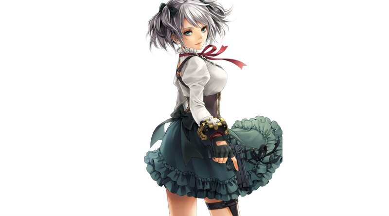 anime girl with gun