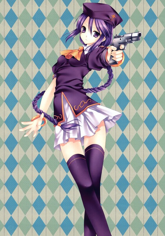 Anime girl with gun