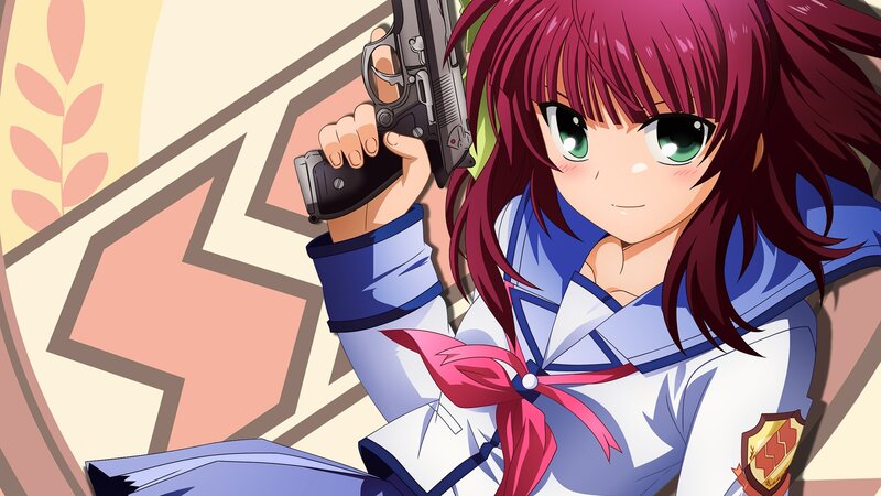anime girl with gun