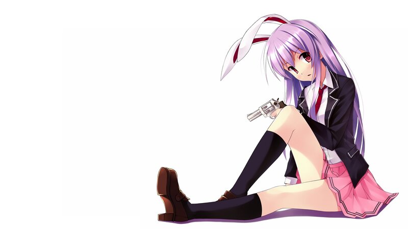 anime girl with gun