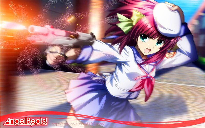anime girl with gun