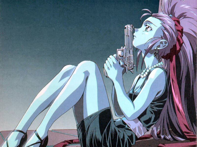 anime girl with gun