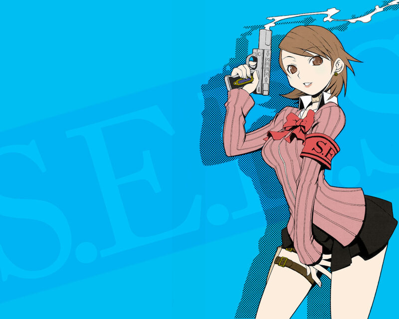 anime girl with gun