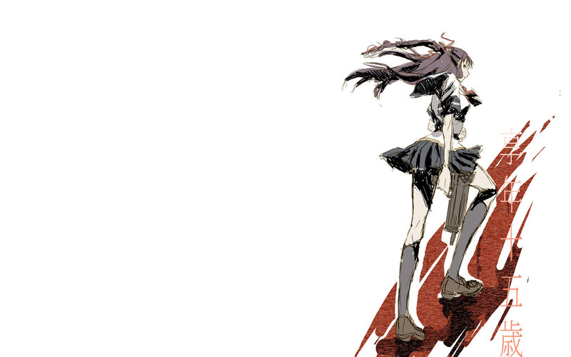 anime girl with gun