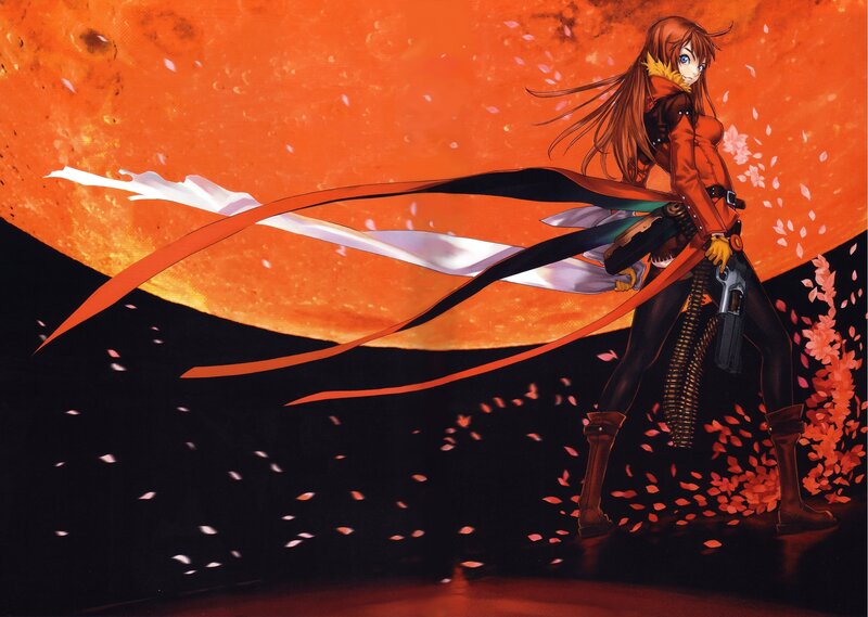 anime girl with gun