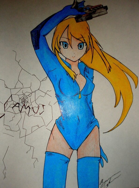 anime girl with gun