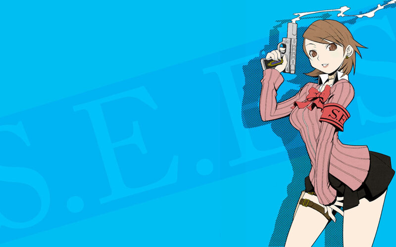 anime girl with gun