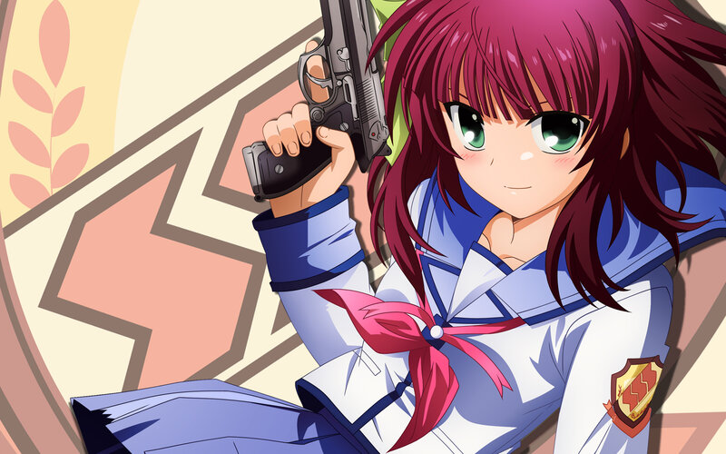 anime girl with gun
