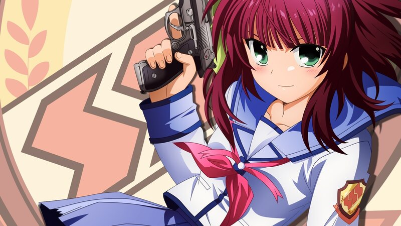 anime girl with gun