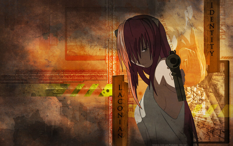 anime girl with gun