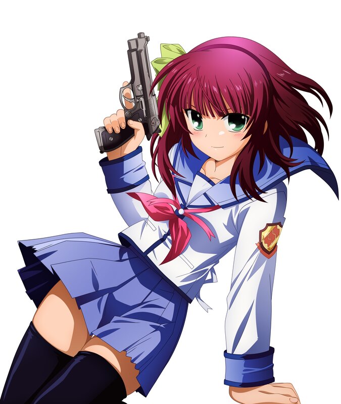 anime girl with gun