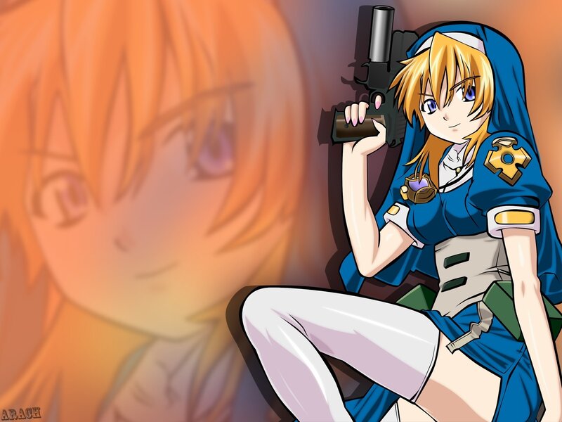 anime girl with gun