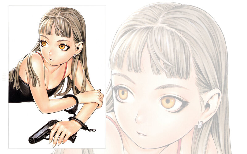 anime girl with gun
