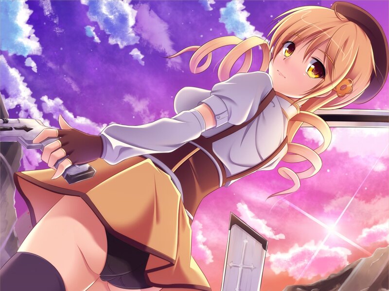 anime girl with gun