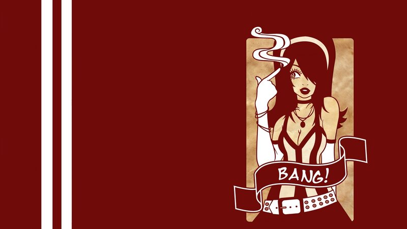 anime girl with gun