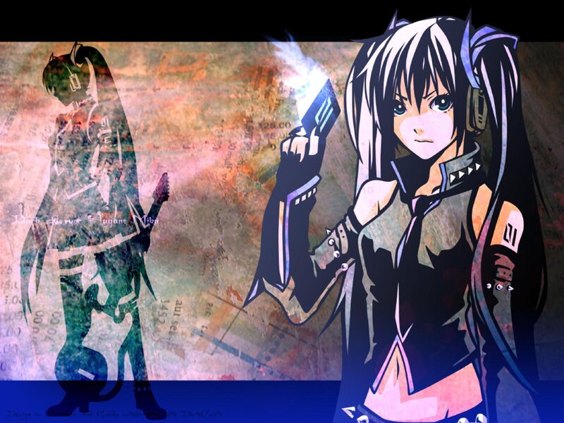 Anime Girl with Gun — Black