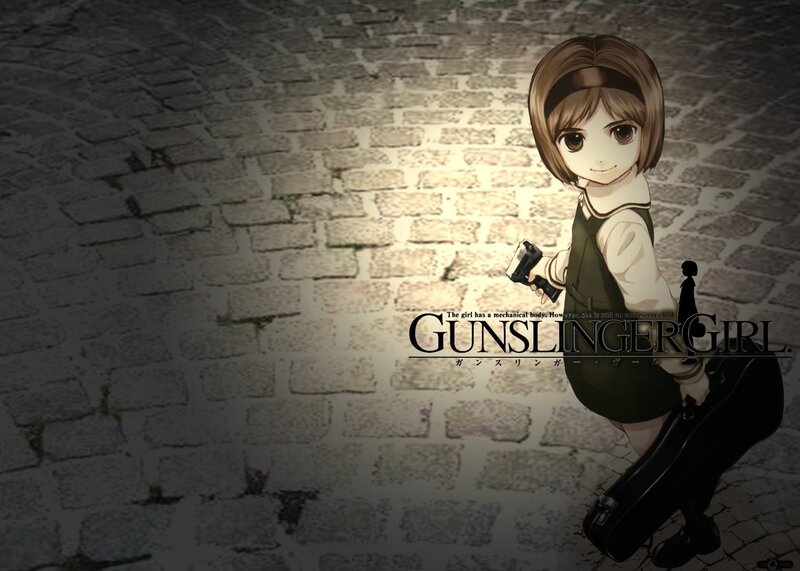 Anime Girl with Gun — Brown, Dramatic