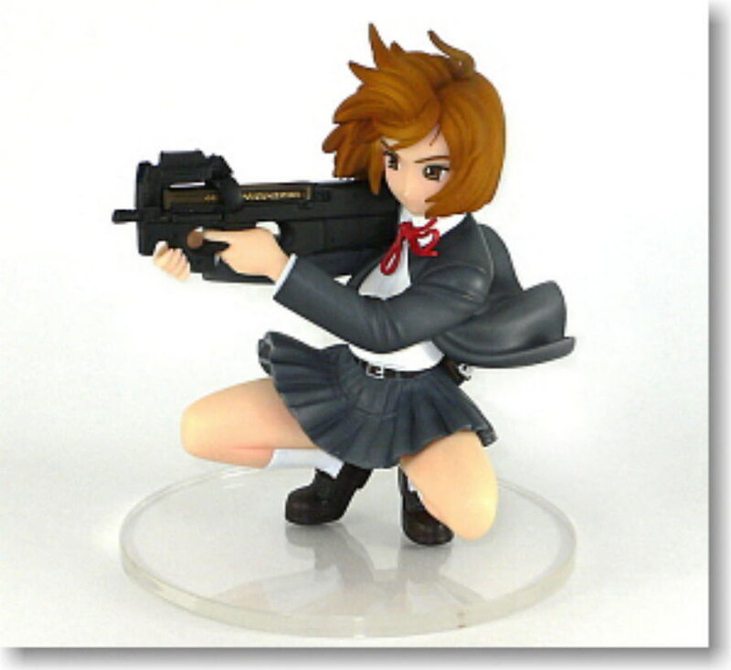 anime girl with gun figure