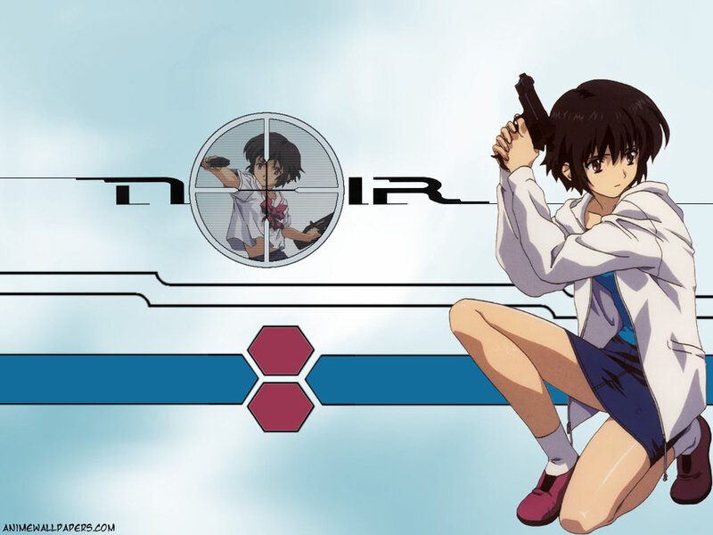 Anime girl with gun in action