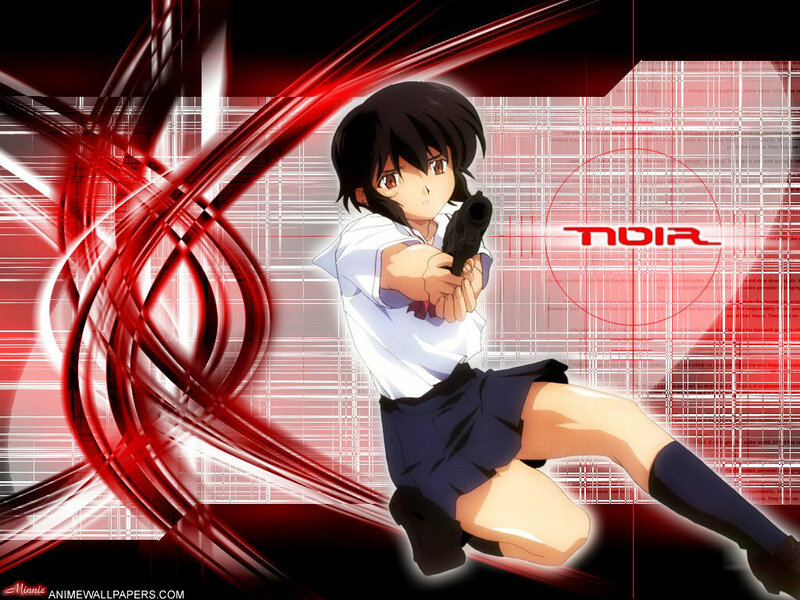 Anime girl with gun in action pose