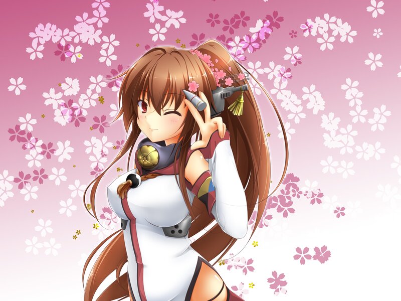 Anime Girl with Gun — Pink, Playful, Spring