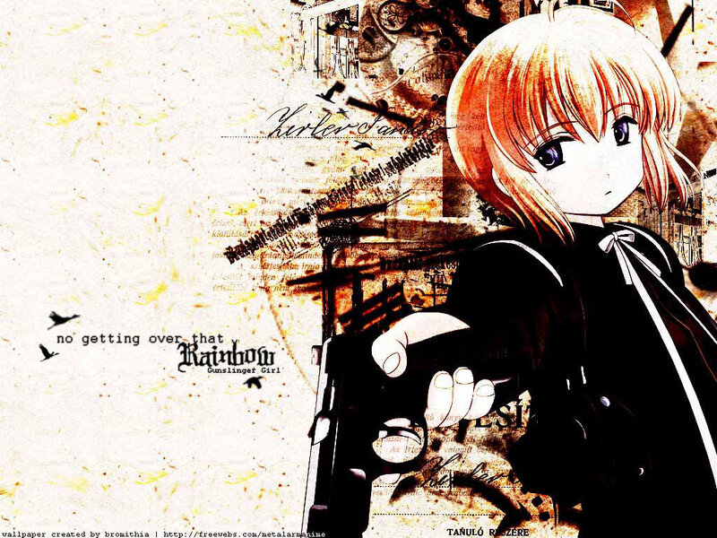 anime girl with gun wallpaper