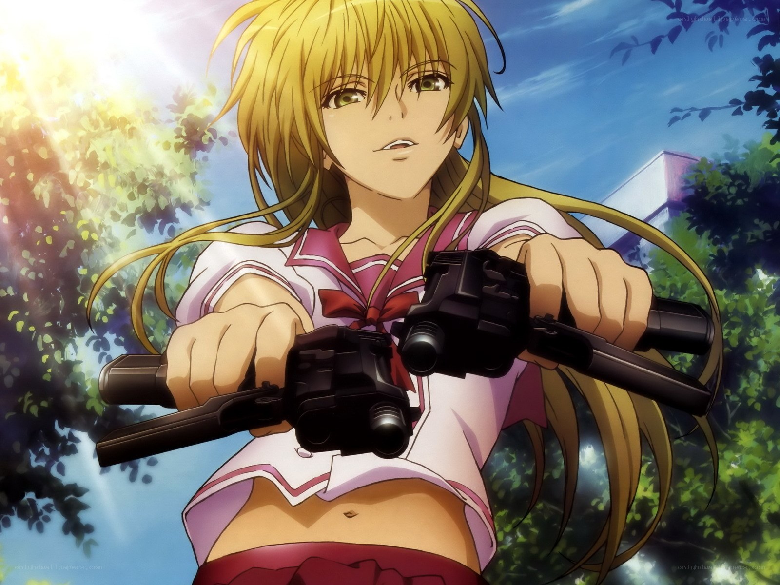 Anime girl with guns