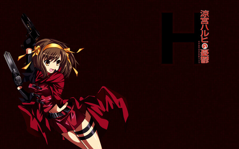 Anime girl with guns