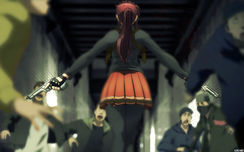 anime girl with guns
