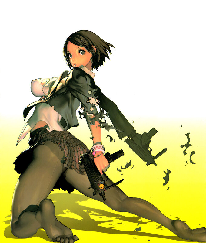 anime girl with guns