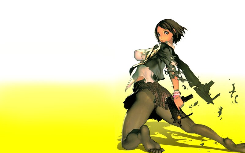 anime girl with guns