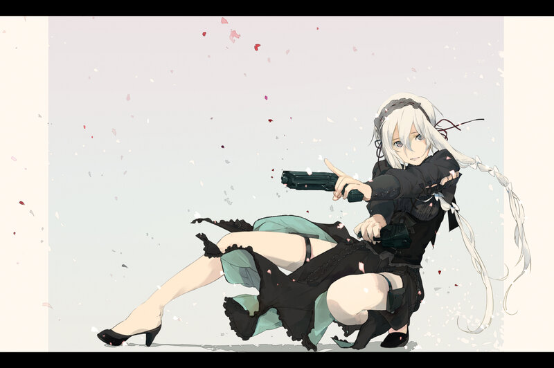 anime girl with guns