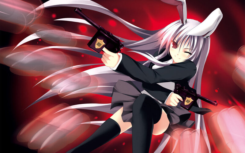 anime girl with guns