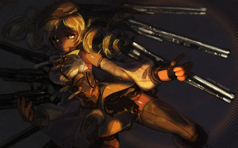 anime girl with guns