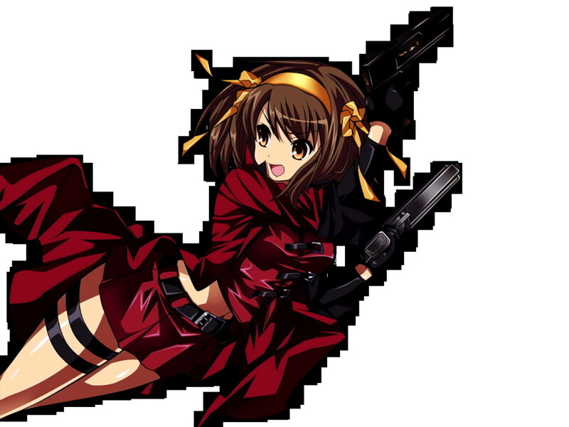 anime girl with guns