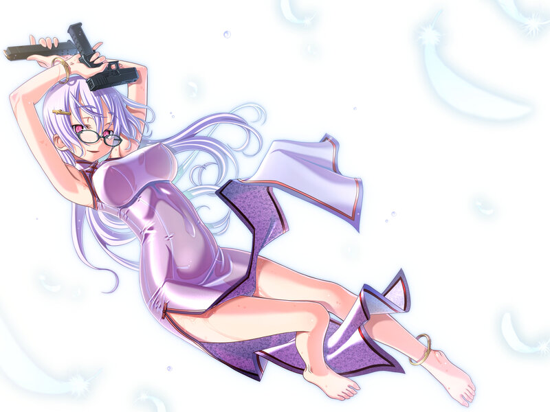 Anime girl with guns