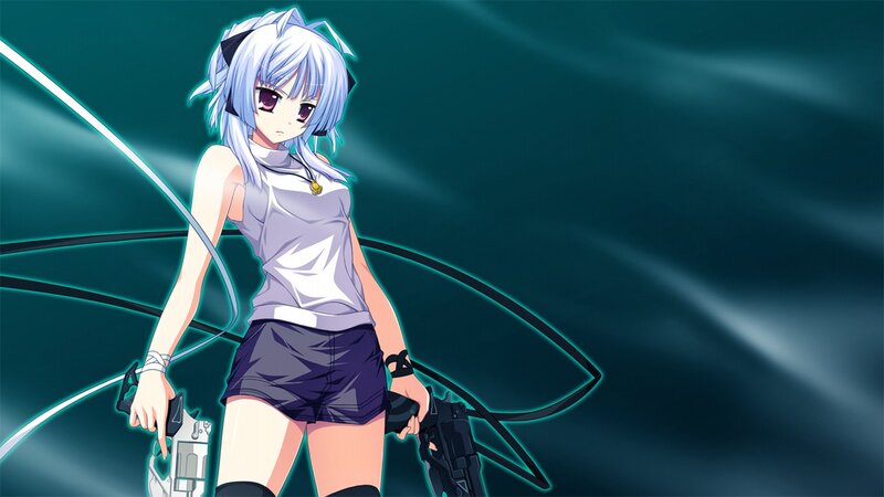 anime girl with guns