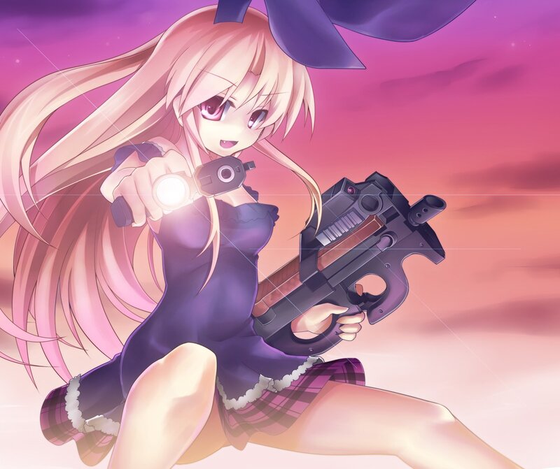 anime girl with guns